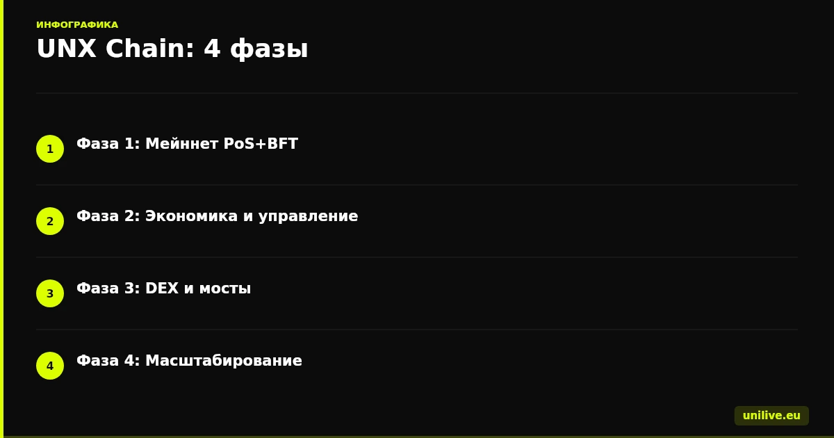 UNX Chain: 4 фазы