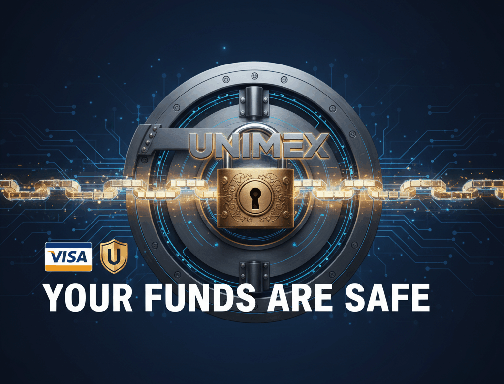 Безопасность средств UniMex: GAT Bank, Currencycloud и Visa