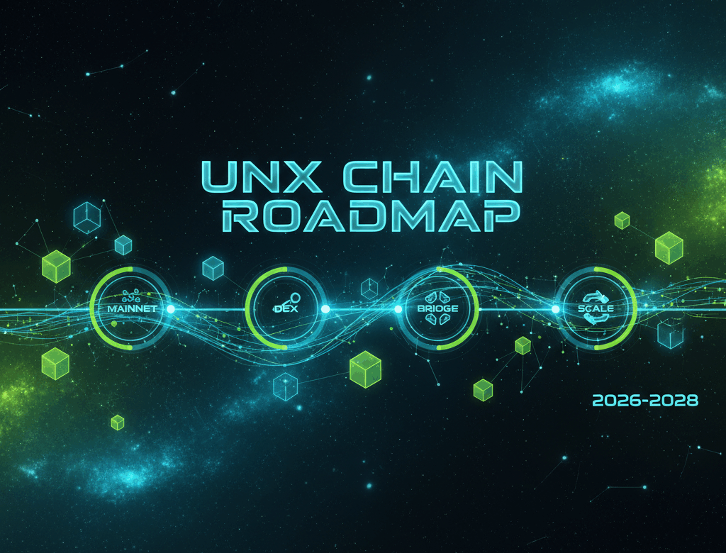 Дорожная карта UNX Chain: 4 фазы развития блокчейна UniMex