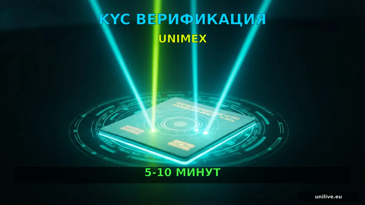 KYC верификация UniMex - сканирование паспорта для подтверждения личности