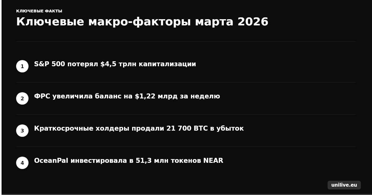 Почему падает крипторынок в марте 2026 - ключевые факторы