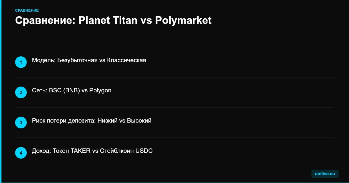 Сравнение: Planet Titan vs Polymarket