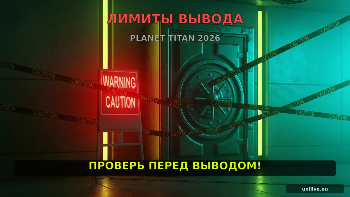 Лимиты вывода Planet Titan - предупреждение о комиссиях