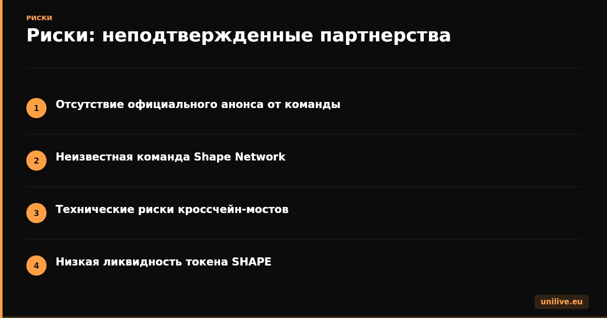 Инфографика: риски неподтверждённых партнёрств в криптовалюте