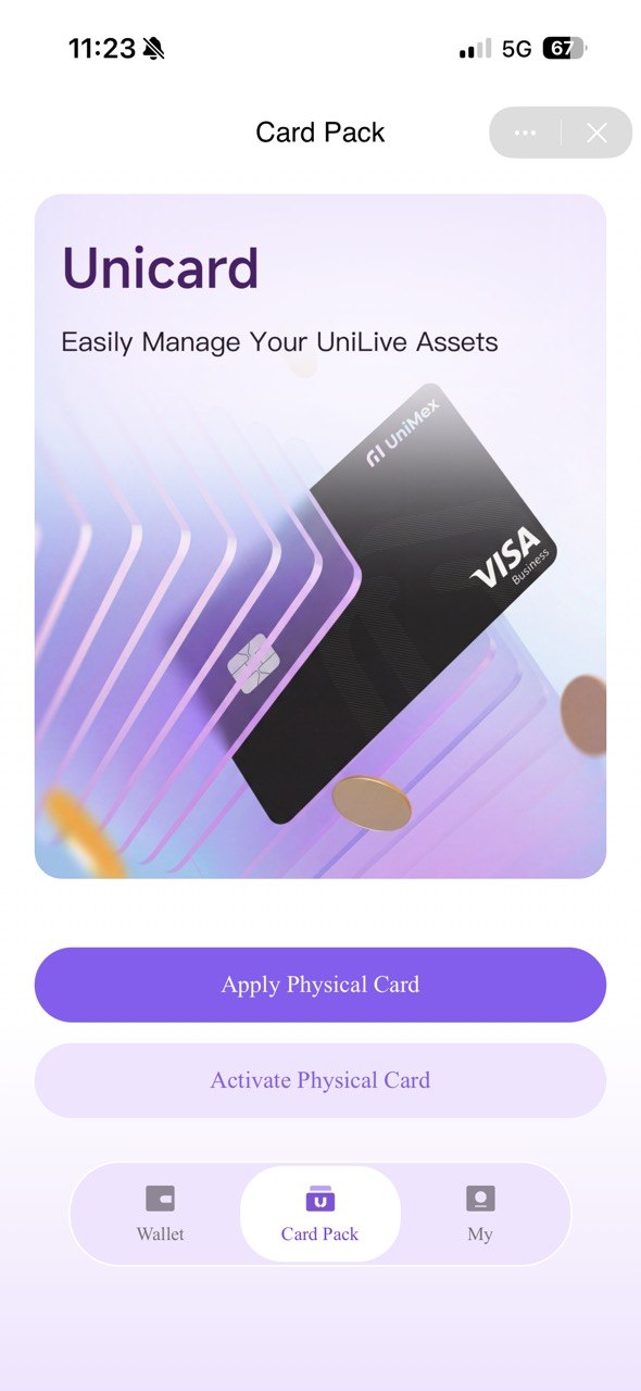 Visa-карта UniCard с опцией активации
