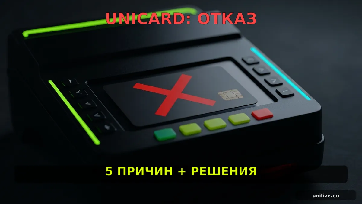UniCard Visa отклонена: причины отказа при оплате
