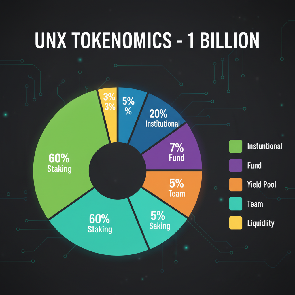Токеномика UNX - распределение 1 млрд токенов