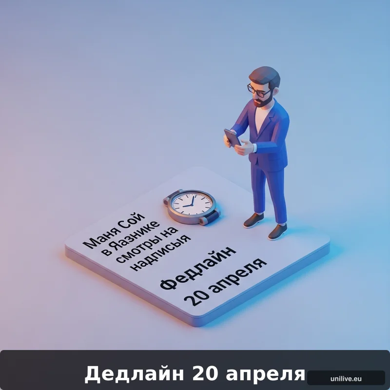 Дедлайн 20 апреля