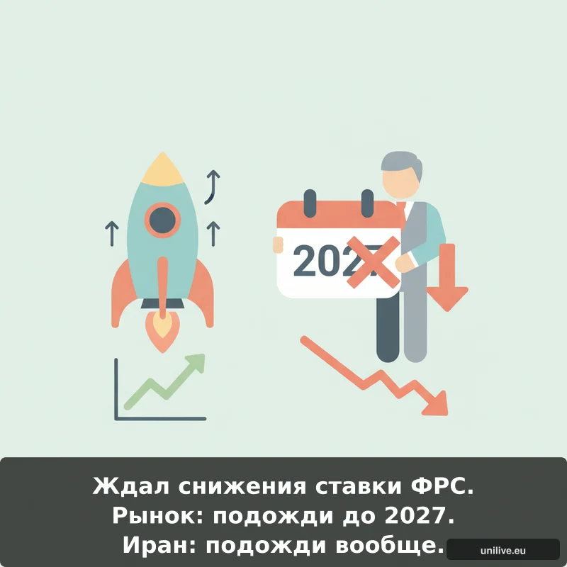 Ждал снижения ставки ФРС. Рынок: подожди до 2027. Иран: подожди вообще.