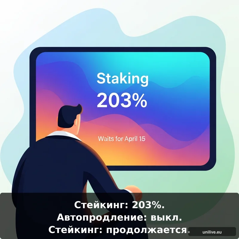 Стейкинг: 203%. Автопродление: выкл. Стейкинг: продолжается.