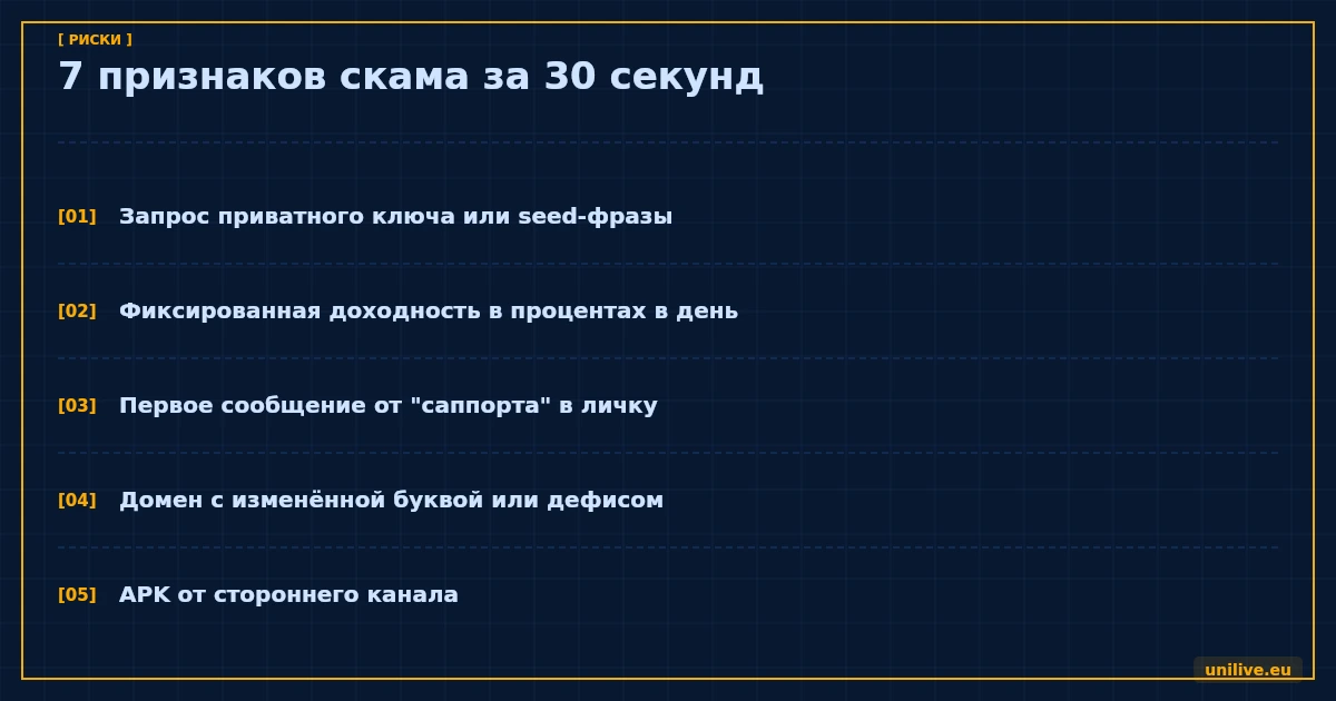7 признаков скама за 30 секунд