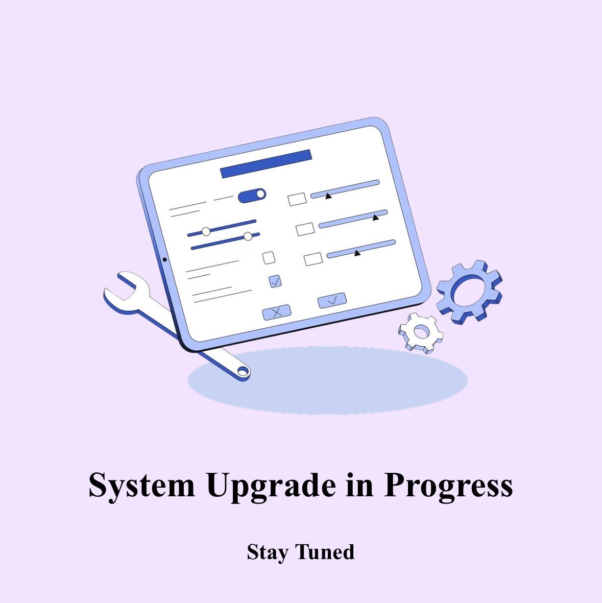 UniMex Exchange System Upgrade in Progress - экран технического обслуживания