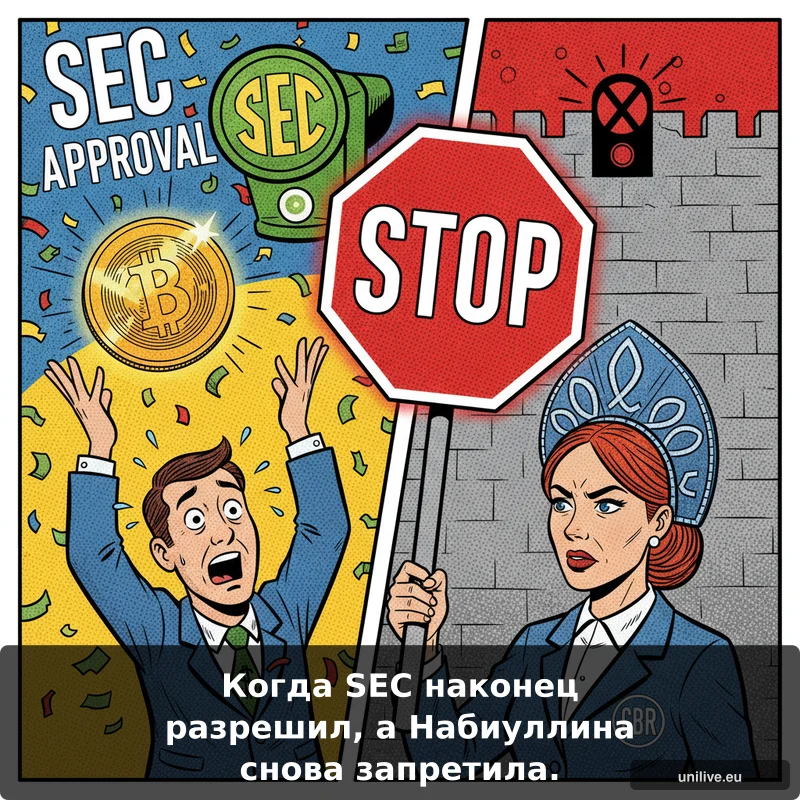 Когда SEC наконец разрешил, а Набиуллина снова запретила.