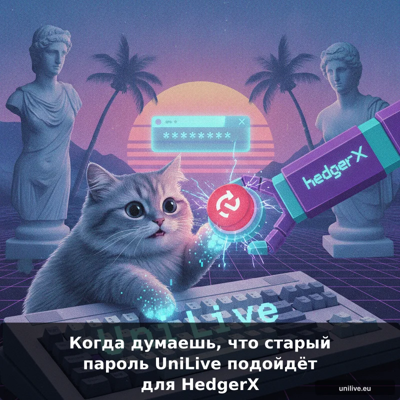 Когда думаешь, что старый пароль UniLive подойдёт для HedgerX
