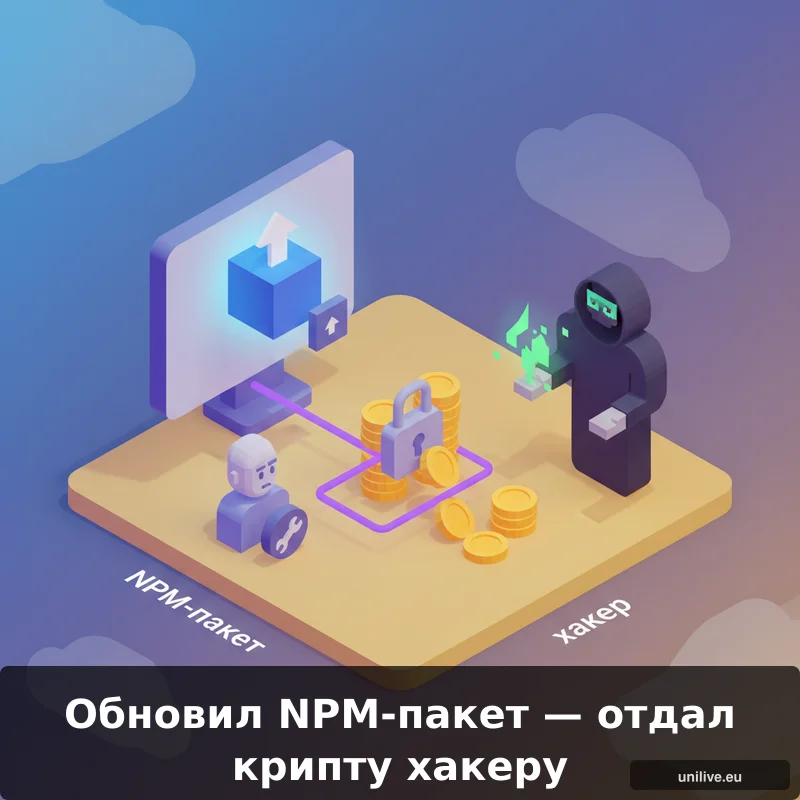 Обновил NPM-пакет: отдал крипту хакеру
